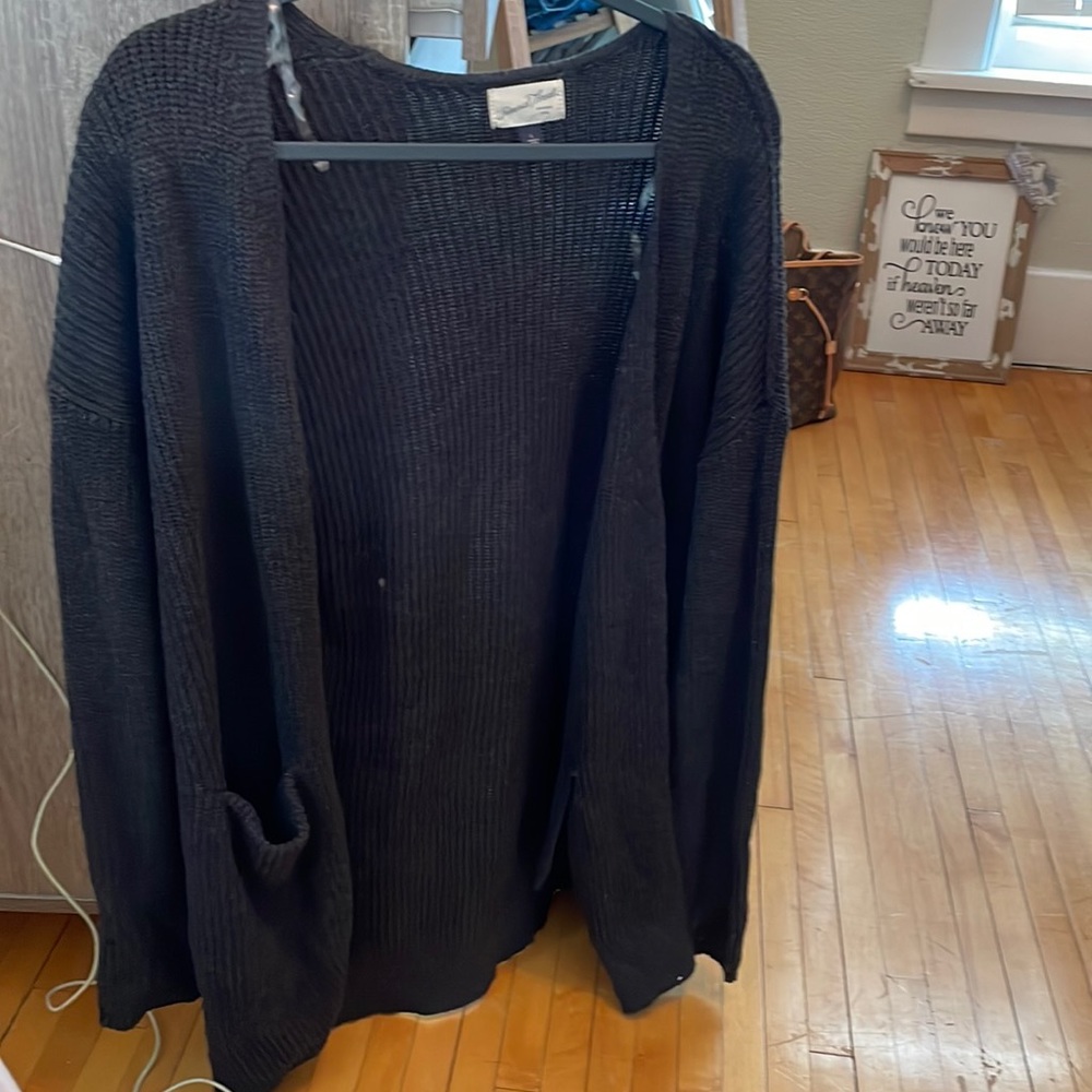 Black cardigan